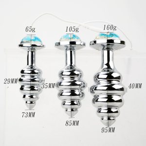 Spiral Electric Shock Penis Rings & Plug Tens Sex Toys Host And Cable Electro Stimulation Products - 2