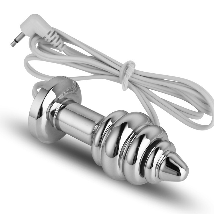 Electro Shock Stainless Steel Butt Plug Adult Sex Toy Anal Massage Player Electric Metal Prostate Stimulator - 8