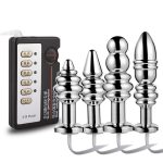Stainless Steel Anal Player Metal Sex Toys For Adults Electro Shock Massage Butt Plug Electric