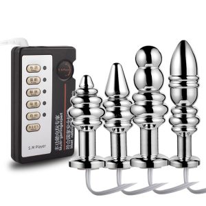 Stainless Steel Anal Player Metal Sex Toys For Adults Electro Shock Massage Butt Plug Electric