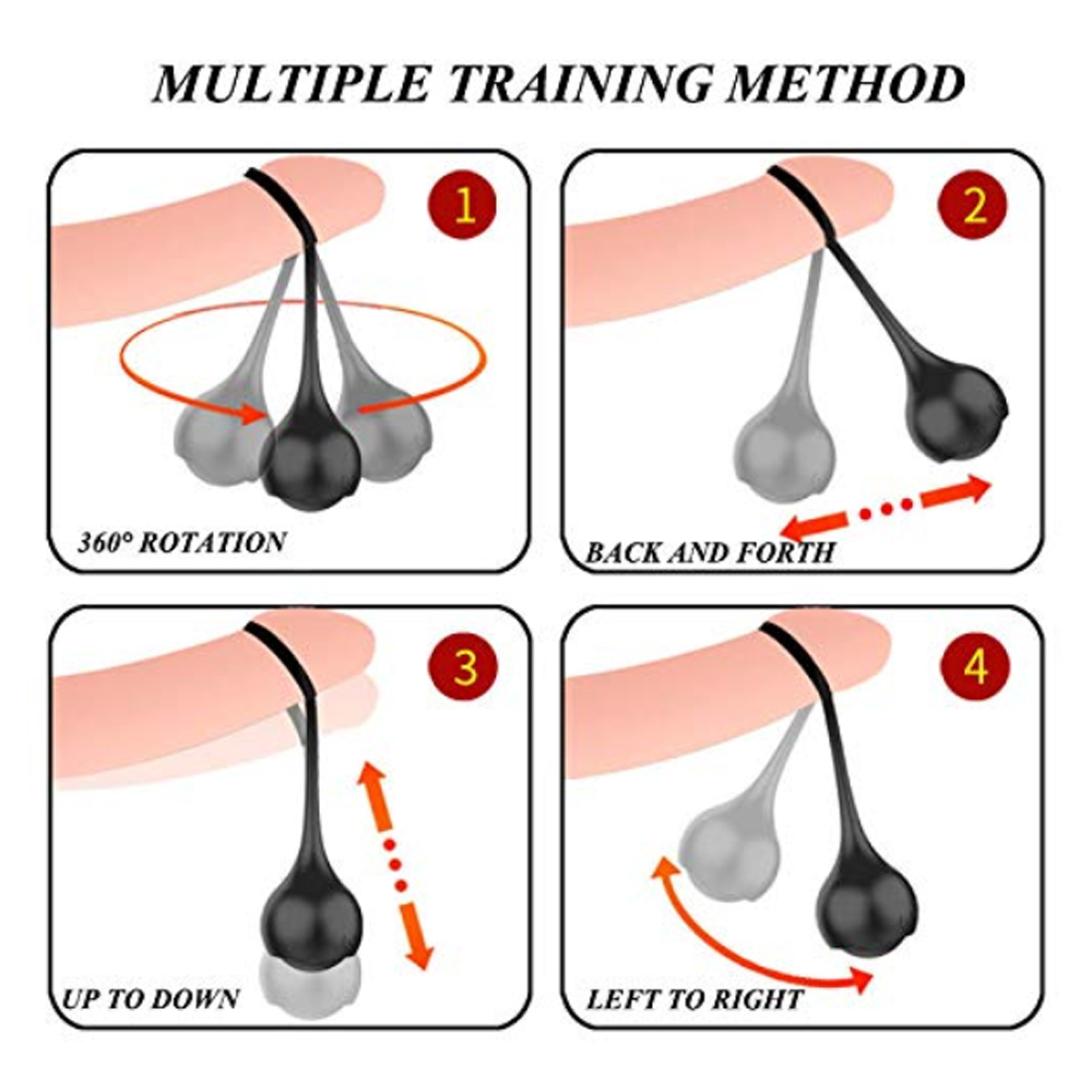 Male Enhancement Silicone Penis Weight Extender Gravity Ring Dumbbell For Stretching Exercise And Massage - 3