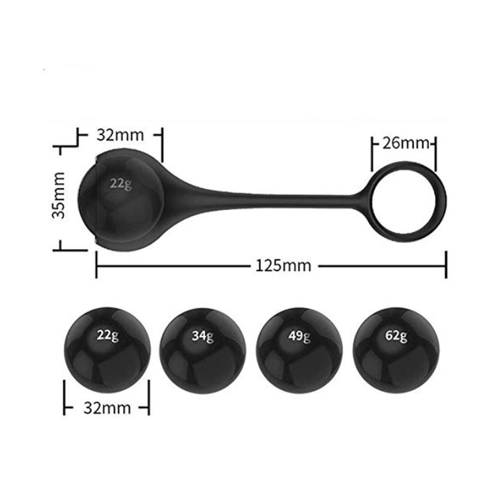 Male Enhancement Silicone Penis Weight Extender Gravity Ring Dumbbell For Stretching Exercise And Massage - 4