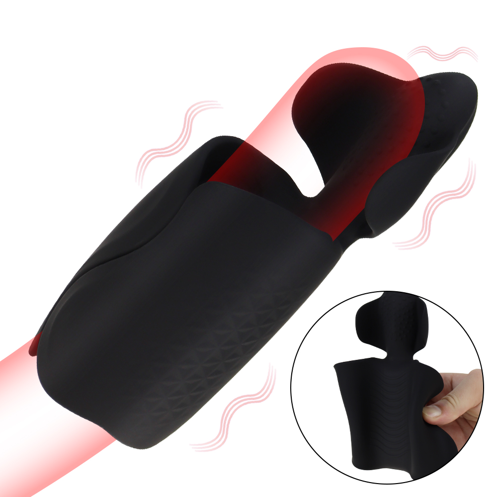 Silicone Male Masturbator With 10 Powerful Vibration Modes Handheld Penis Training Toy For Enhanced Sexual Endurance - 7