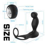 Male Delay Sex Toy Anal Plug Vibrating Prostate Treatment Massager With Penis Scrotum Ring Butt Remote - 3