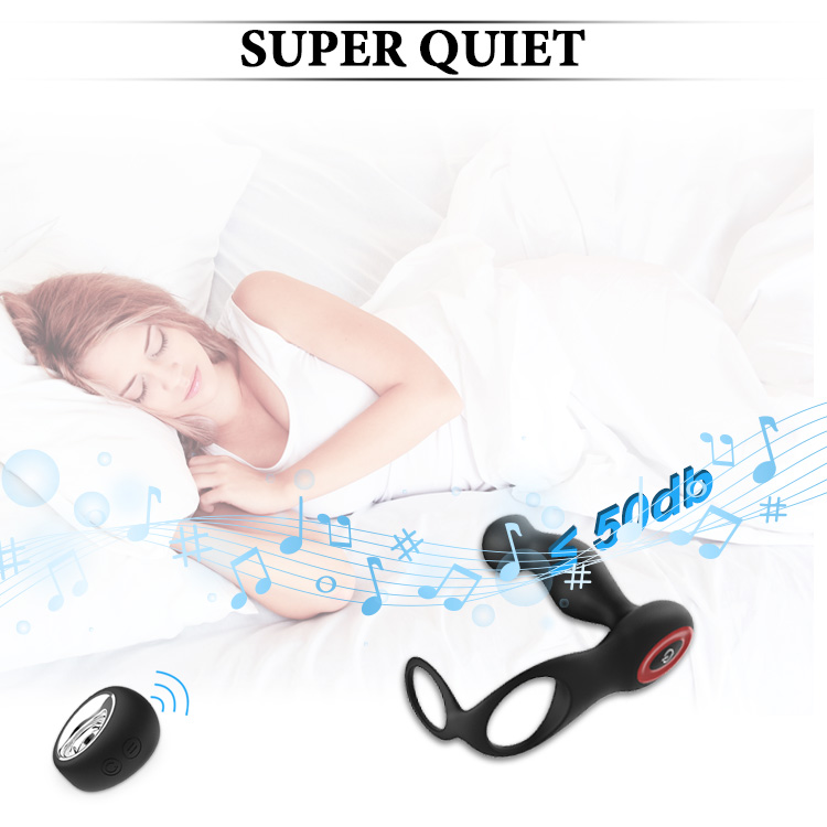 Mens Prostate Stimulating Anal Plug With Vibrating Massager Scrotum Ring Delay Sex Toy Remote Controlled - 5