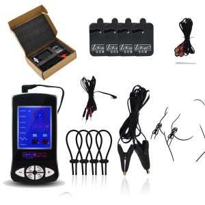 Silicone Electric Stimulator Penis Enlarger Rings For Men Electro Shock Accessory Scrotum Cock Sex Toys