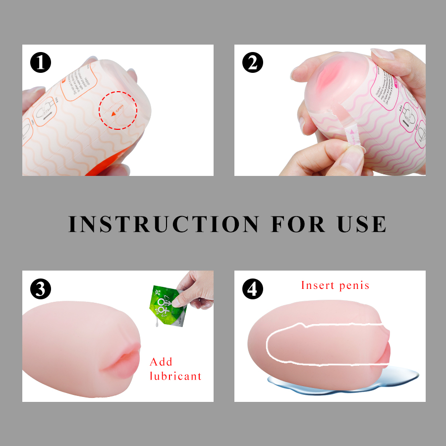 Portable Male Masturbator Cup Realistic Vaginamouth Design Adult Sex Toy Penis Stimulation Erotic Massage Device - 9