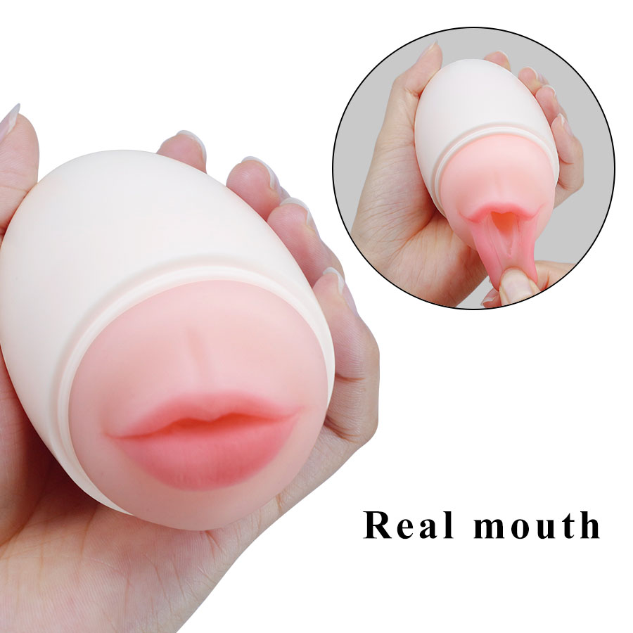 Portable Male Masturbator Cup Realistic Vaginamouth Design Adult Sex Toy Penis Stimulation Erotic Massage Device - 5