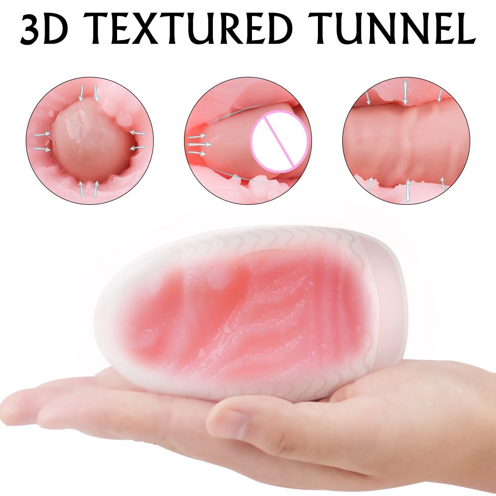 Portable Male Masturbator Cup Realistic Vaginamouth Design Adult Sex Toy Penis Stimulation Erotic Massage Device - 4
