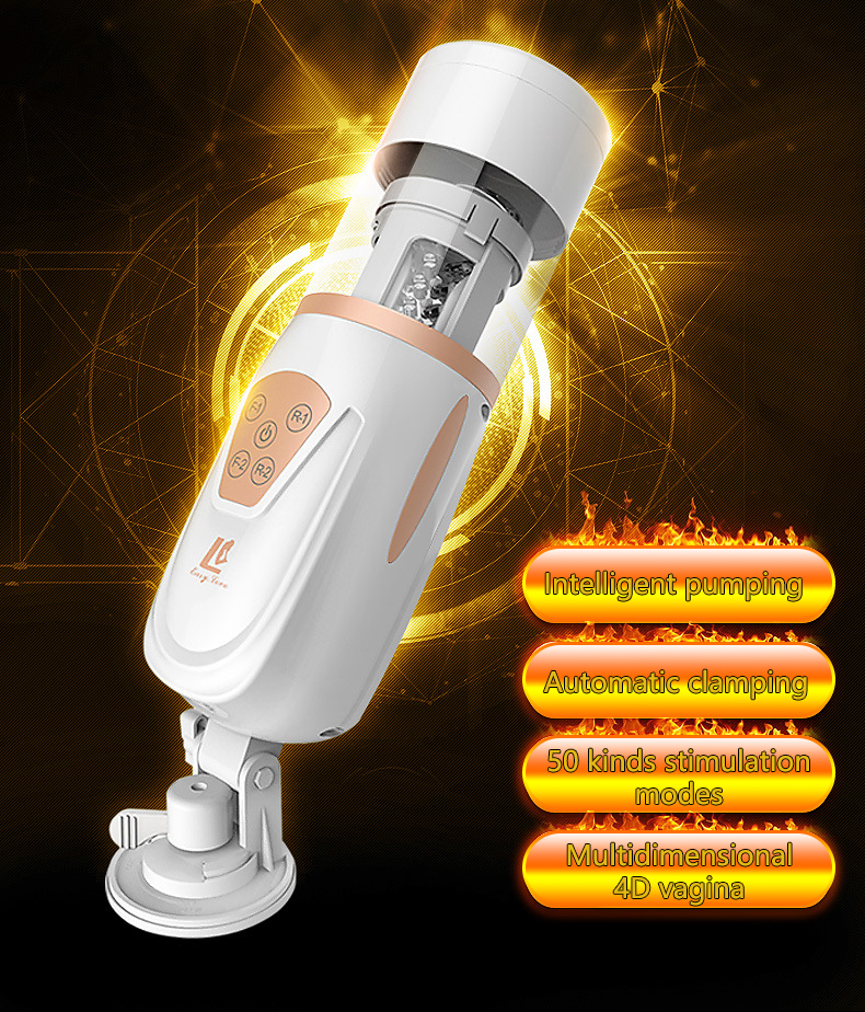 Male Masturbation Cup Machine Automatic Telescopic Piston Oral Vaginal Anus Simulator Airbag Clamp Sex Toys For Men - 1