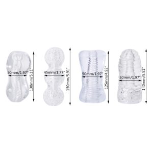 4 Styles Clear Silicone Male Masturbator Sex Doll For Men High-quality Train Products Adult Toys Erotic - 2