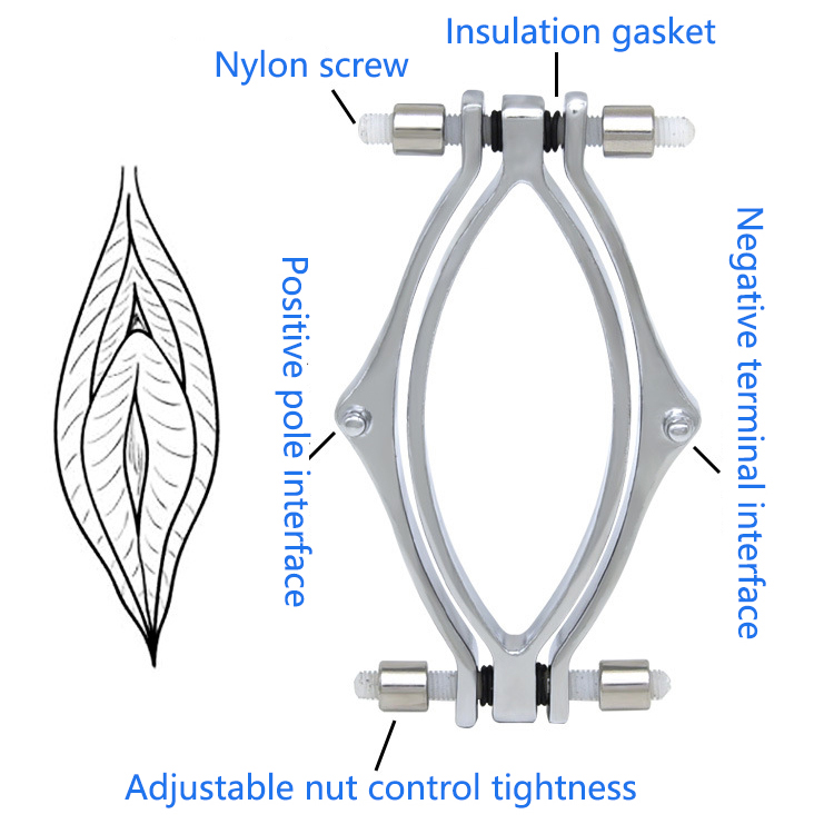 Erotic Electric Shock Labia Clip Clitoris Stimulator Bdsm Bondage Couples Flirtation And Vagina Speculum Toys - 6