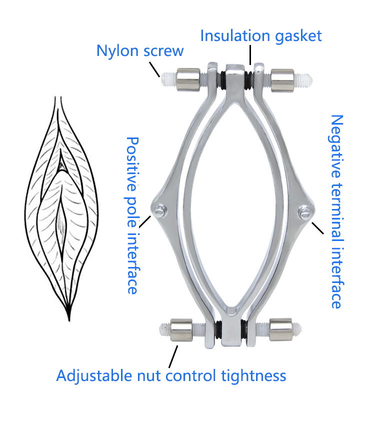Erotic Electric Shock Labia Clip Clitoris Stimulator Bdsm Bondage Couples Flirtation And Vagina Speculum Toys - 9