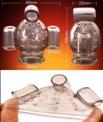 Multi Speed Penis Head Teaser Vibrating Sleeve Triple Vibrator Sex Toys For Men Masturbators - 5