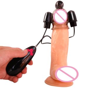 Multi Speed Penis Head Teaser Vibrating Sleeve Triple Vibrator Sex Toys For Men Masturbators