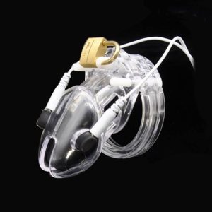 Bdsm Chastity Device Cock Cage For Man Masturbator Electro Shock Male Lock Physiotherapy Ring Belt