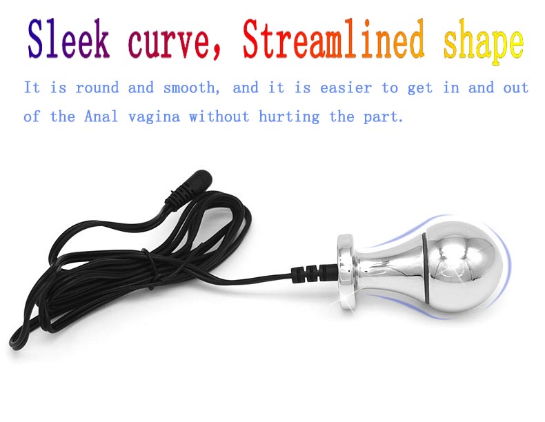 Wireless Remote Electro Stimulation Metal Adult Toy Electric Shock Vaginal Anal Plugs With Bipolar Egg - 3