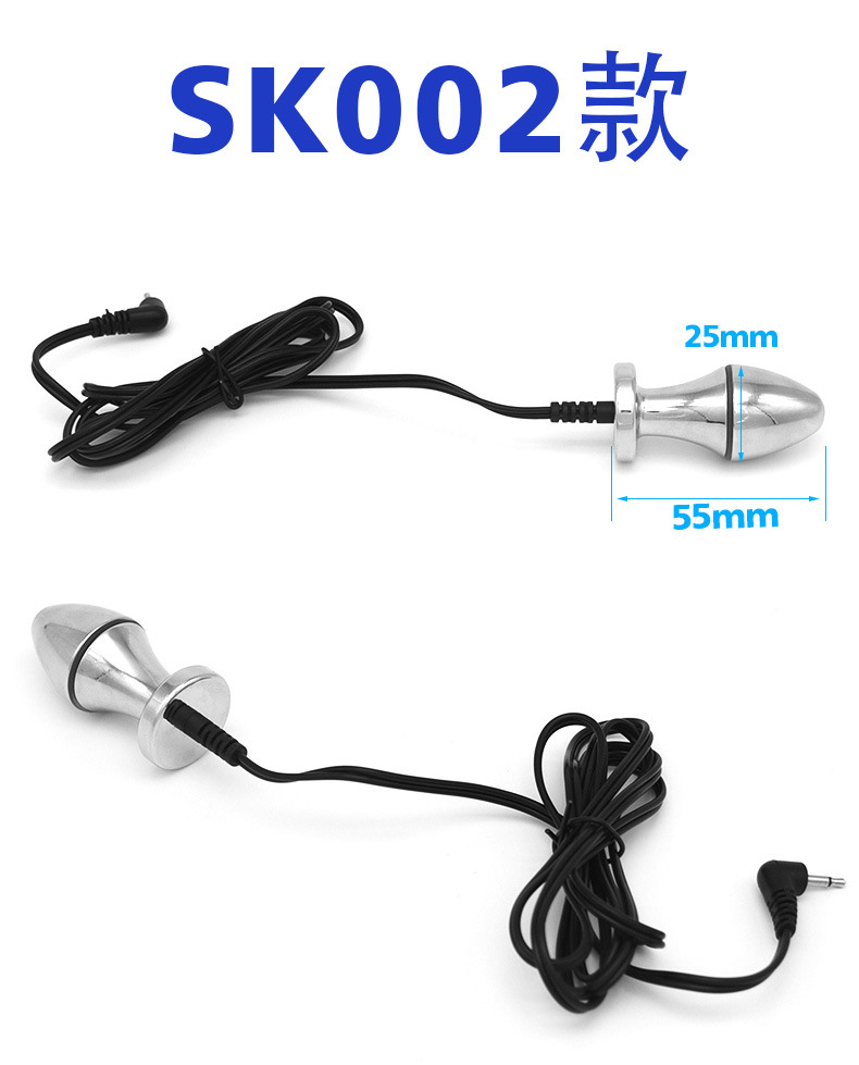 Wireless Remote Electro Stimulation Metal Adult Toy Electric Shock Vaginal Anal Plugs With Bipolar Egg - 9