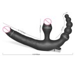 Lesbian Vibrador Anal Vibrating Double Dick Silicone Large Egg Strapless Dildo Sex Toys For Woman - 4
