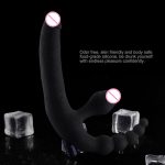 Lesbian Vibrador Anal Vibrating Double Dick Silicone Large Egg Strapless Dildo Sex Toys For Woman - 5