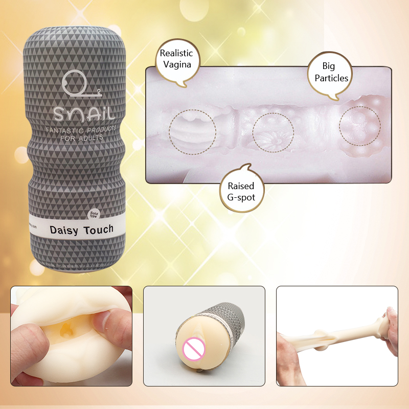 Silicone Male Masturbator Realistic Vagina Sex Toy For Adult Men Easytoclean Pleasure Device - 3