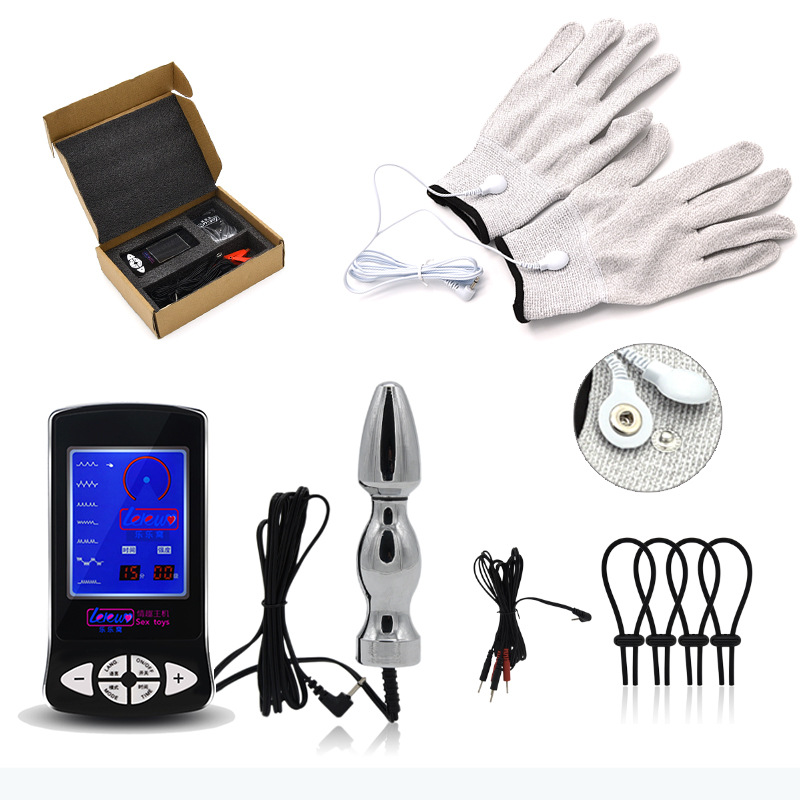 Electro Stimulation Medical Gspot Prostate Massager Metal Butt Plug And Anal Beads For Vaginal Tightening - 1