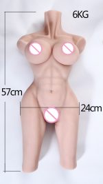 Realistic Sex Doll Torso Man Toy Silicone Masturbation Vagina Pussy Tight Anus Big Breasts Love Adult Products - 3