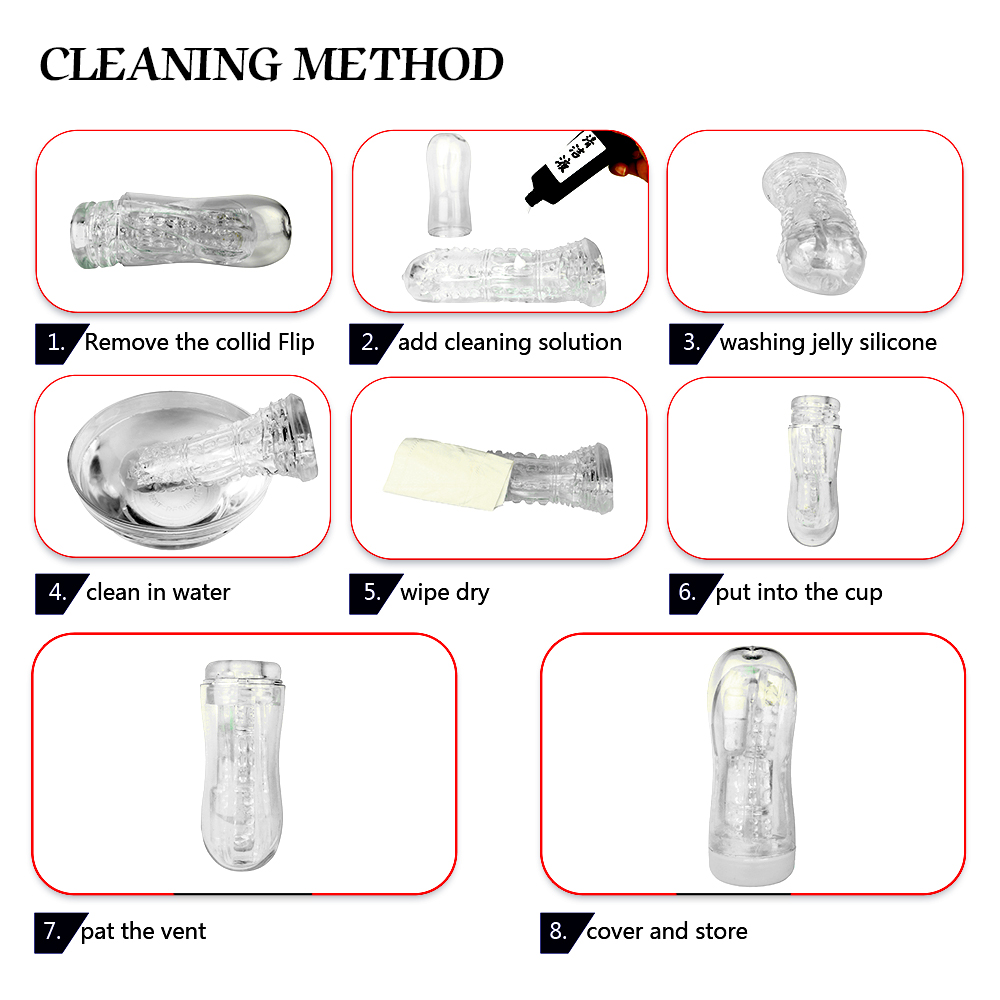 Male Endurance Trainer Masturbator Cup Transparent Soft Silicone Realistic Vagina Design Adult Pleasure Toy - 15