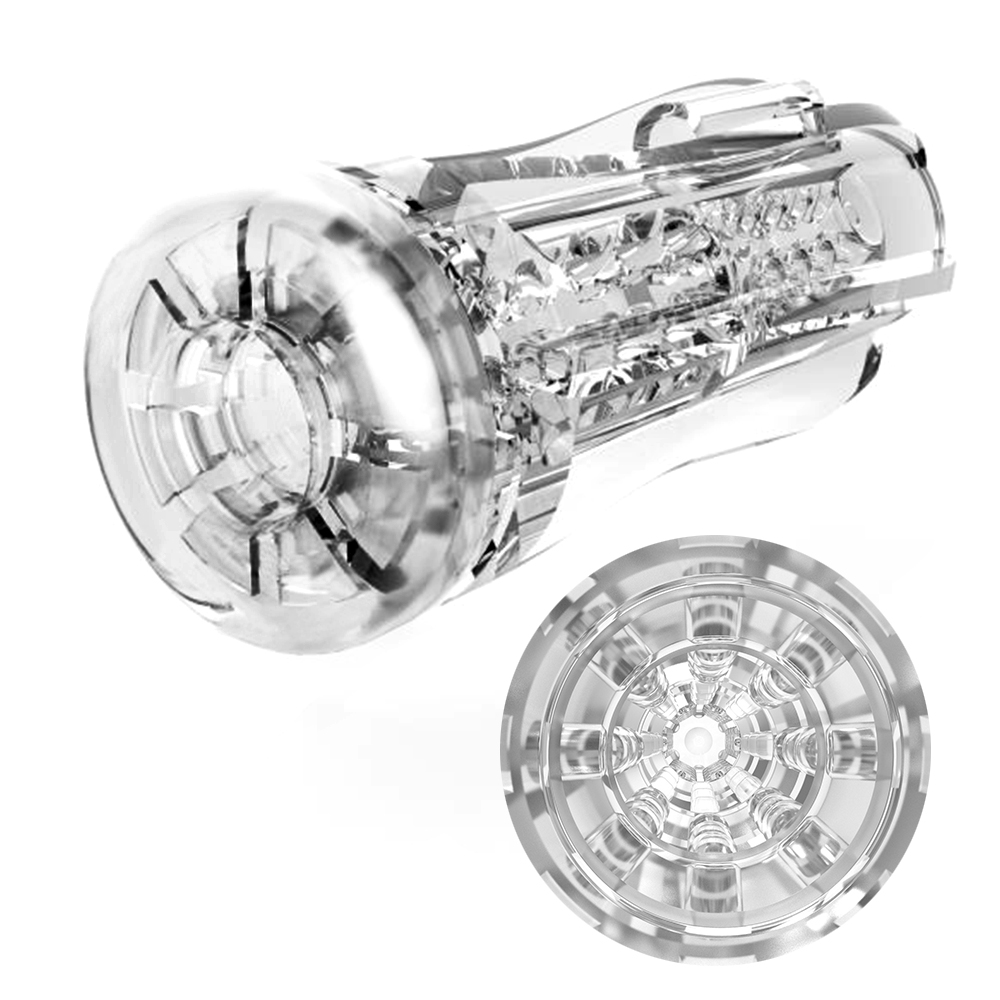 Male Endurance Trainer Masturbator Cup Transparent Soft Silicone Realistic Vagina Design Adult Pleasure Toy - 13