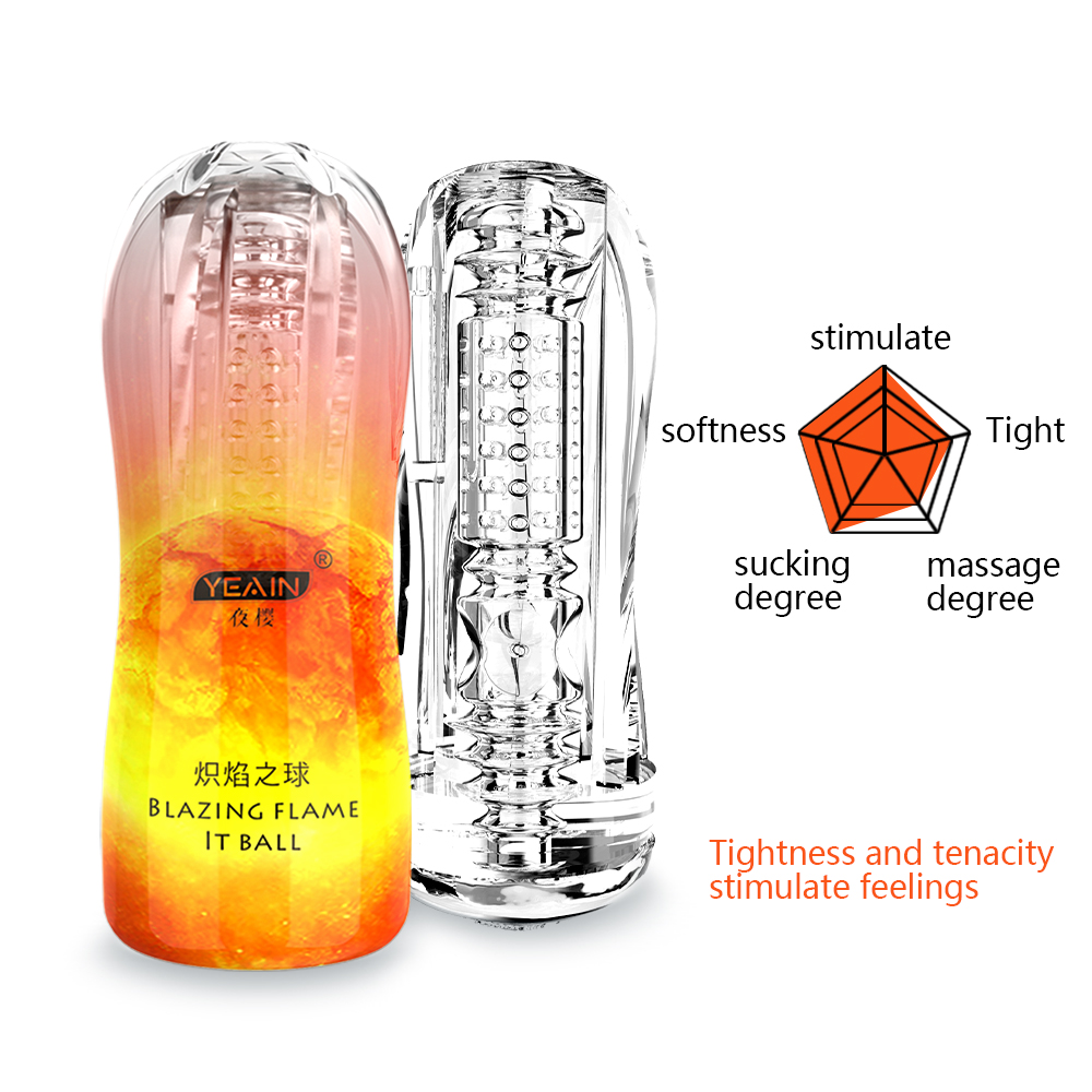 Male Endurance Trainer Masturbator Cup Transparent Soft Silicone Realistic Vagina Design Adult Pleasure Toy - 10