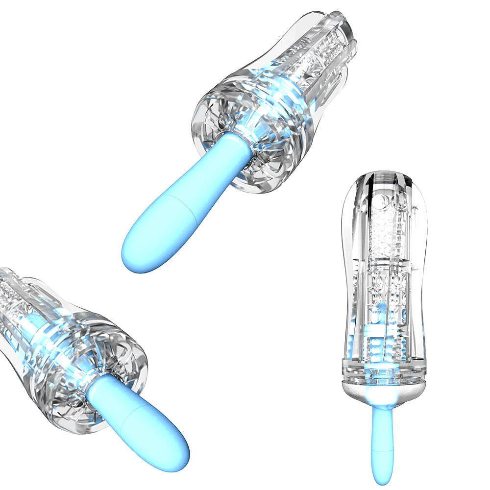 Male Endurance Trainer Masturbator Cup Transparent Soft Silicone Realistic Vagina Design Adult Pleasure Toy - 6