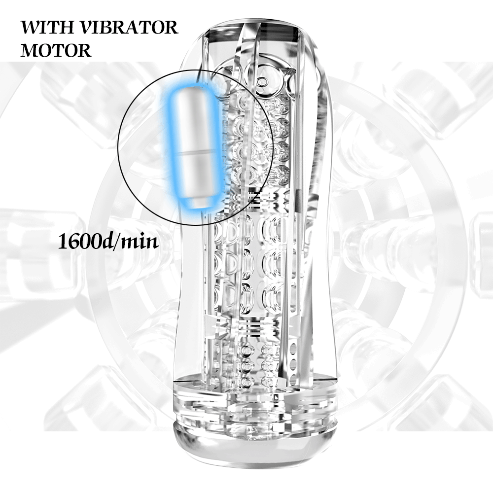 Male Endurance Trainer Masturbator Cup Transparent Soft Silicone Realistic Vagina Design Adult Pleasure Toy - 4