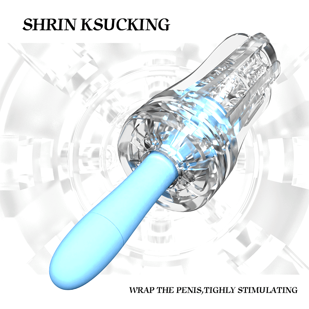 Male Endurance Trainer Masturbator Cup Transparent Soft Silicone Realistic Vagina Design Adult Pleasure Toy - 3