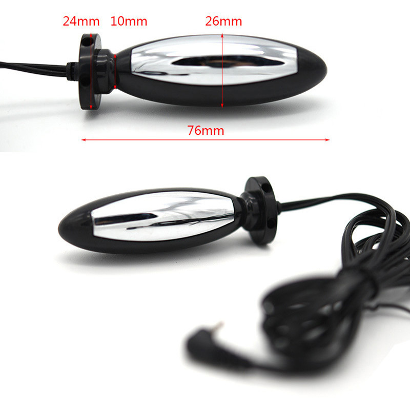 Quality 120mm Triple Ball Anal Plug 76mm Small Massage Device Electric Shock Orgasm Enhancer Womens Medical Themed Intimate Toy I9184 - 2