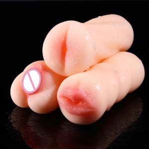 Male Masturbation Cup Mouth Vaginal Anus Sex Toys For Men Silicone Artificial Vagina Pussy Oral Anal Vibrator Adult