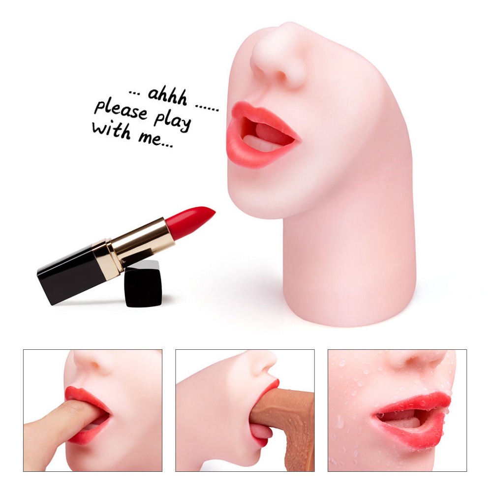 4d Realistic Male Masturbator With Soft Mouth Lips Deep Throat Feel Artificial Vagina Sensual Sex Toys For Men - 7
