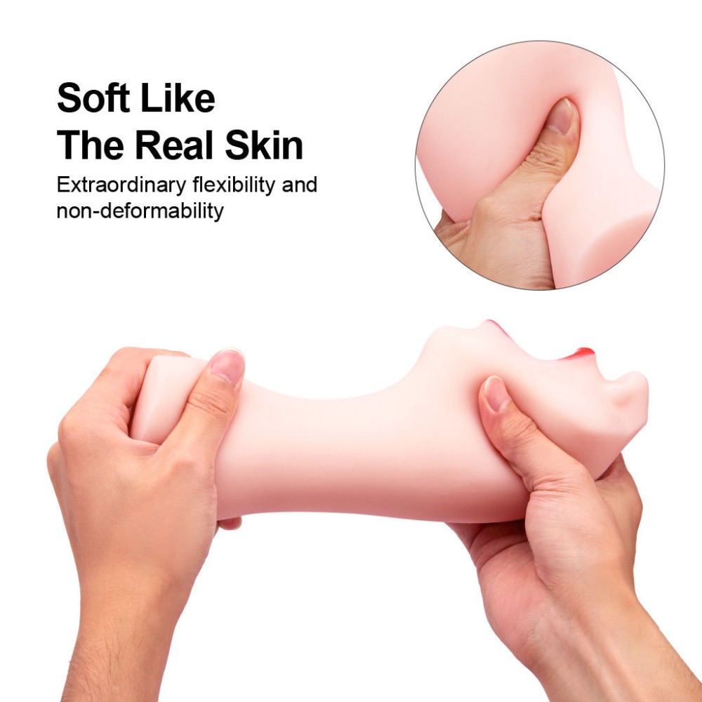 4d Realistic Male Masturbator With Soft Mouth Lips Deep Throat Feel Artificial Vagina Sensual Sex Toys For Men - 6