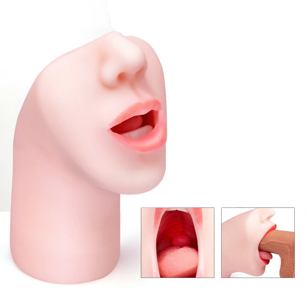 4d Realistic Male Masturbator With Soft Mouth Lips Deep Throat Feel Artificial Vagina Sensual Sex Toys For Men - 1