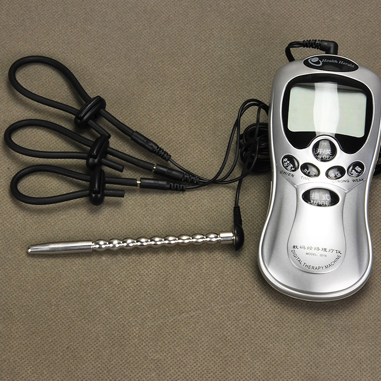 Electrostimulation Metal Urethral Plug Delay Ejaculation Ring Mens Pleasure Enhancement Toy - 1