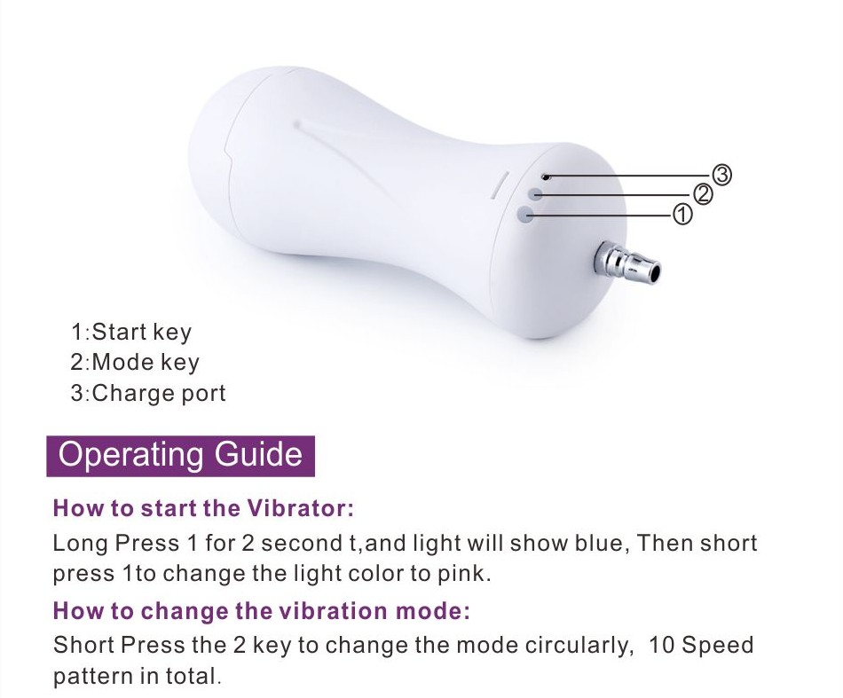 Hismith Kliclok System Pussy Vagina Cup 10 Vibration Modes Sex Machine Attachment For Men - 1