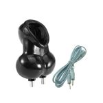 Electro Shock Wireless Remote Control Scrotum Bound Ring Ball Stretcher Chastity Cage Cock Rings Male Masturbation Sex Toys - 6