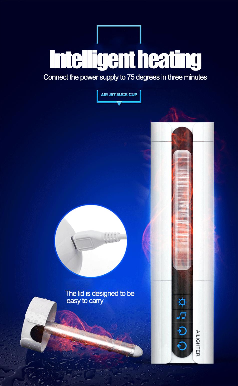 Advanced Interactive Voice Control Male Masturbator Heating Vibrating Function Realistic Artificial Vagina Pleasure Sex Machine - 5