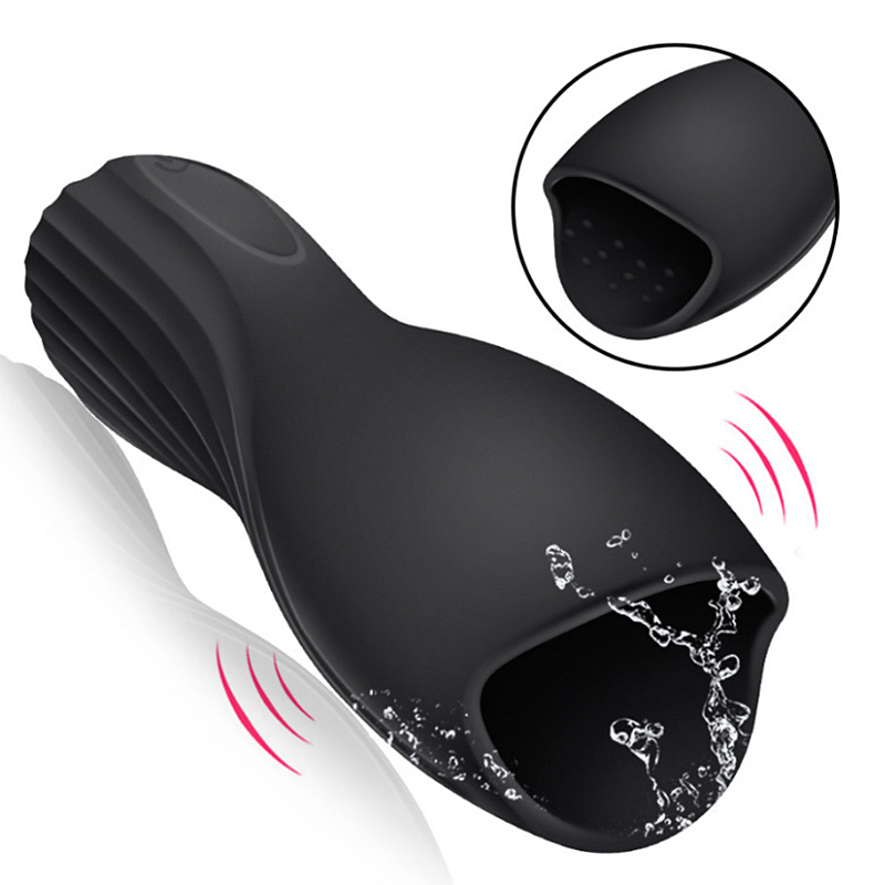 10function Male Masturbator Vibrating Penis Massager Oral Sex Simulation Toy For Men - 1
