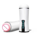 Heating Male Masturbator 10 Frequency Vibration Modes Electric Masturbating Cup Rechargeable Moaning Sex Toys For Men