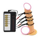 Electro Shock Penis Ring Massager Cock For Male Masturbator Electrical Stimulation Sex Toys Men