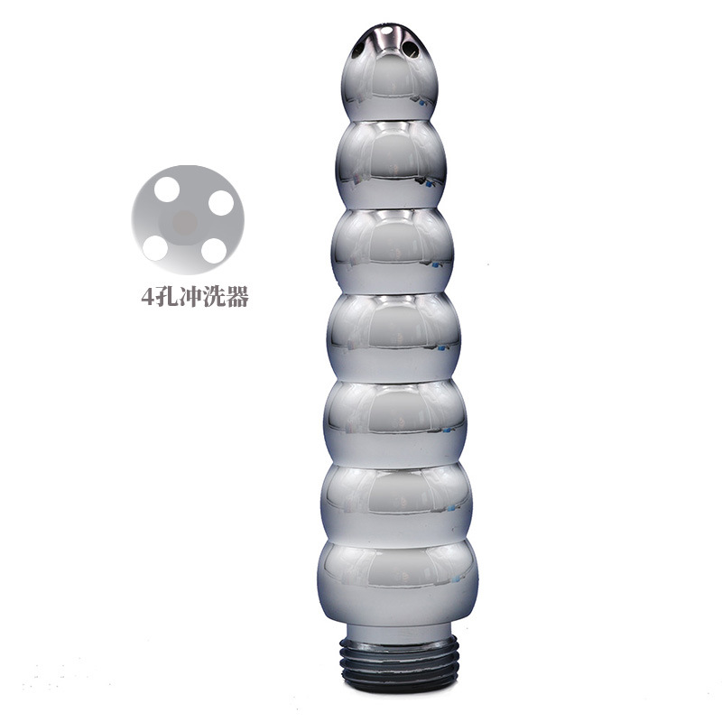 Metal Bidet Faucet Gay Sex Toy Hygienic Anal Douche Shower Enema Cleaner Butt Plug For Women - 2