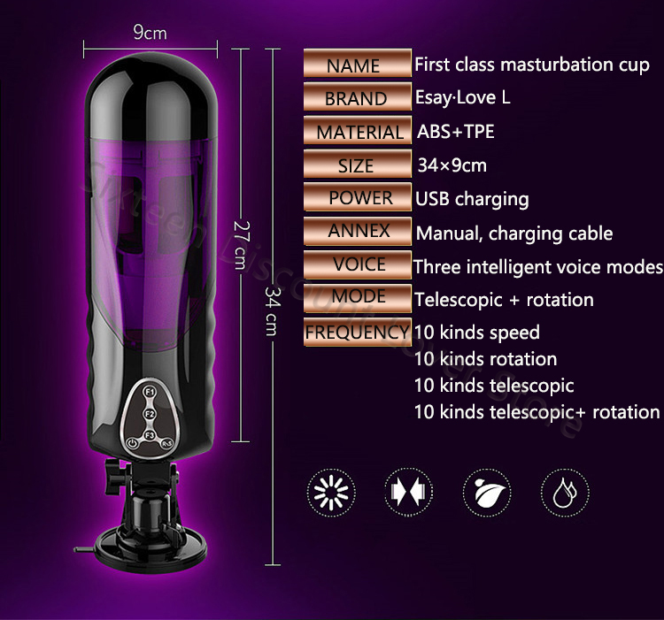 Advanced 4d Realistic Male Masturbator Highspeed Telescopic Rotation Lifelike Artificial Vagina Penis Stimulation Cup Adult Sex Toy For Men - 13