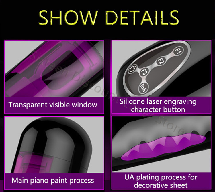 Advanced 4d Realistic Male Masturbator Highspeed Telescopic Rotation Lifelike Artificial Vagina Penis Stimulation Cup Adult Sex Toy For Men - 12