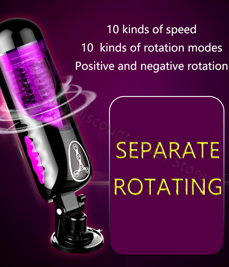 Advanced 4d Realistic Male Masturbator Highspeed Telescopic Rotation Lifelike Artificial Vagina Penis Stimulation Cup Adult Sex Toy For Men - 3