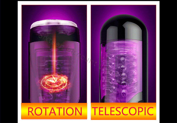 Advanced 4d Realistic Male Masturbator Highspeed Telescopic Rotation Lifelike Artificial Vagina Penis Stimulation Cup Adult Sex Toy For Men - 2